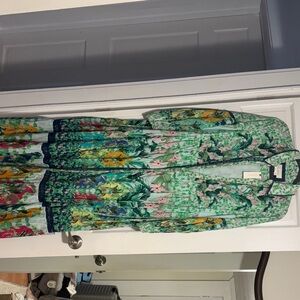Anthropologie Floral Maxi Dress in Green and Multicolor - size small. Never worn